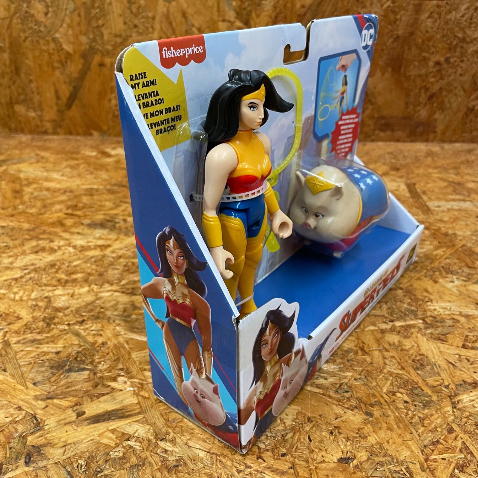 未使用 fisher-price製 DC LEAGUE OF SUPER PETS ワンダーウーマン＆PB フィギュア フィッシャープライス DC がんばれ！スーパーペット