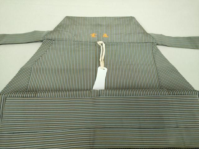 平和屋着物○男性 馬乗り袴 刺繍 縞 正絹 逸品 BAAV0436mz 平和屋着物○ 