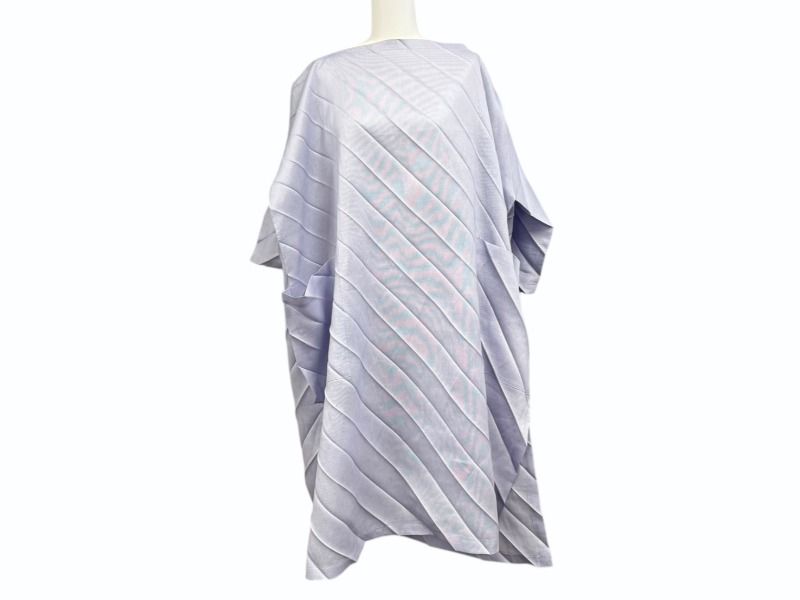ISSEY MIYAKE イッセイミヤケ ワンピース ブルー 青 M194FT182 ポリエステル プリーツ加工 フリーサイズ 4b002487