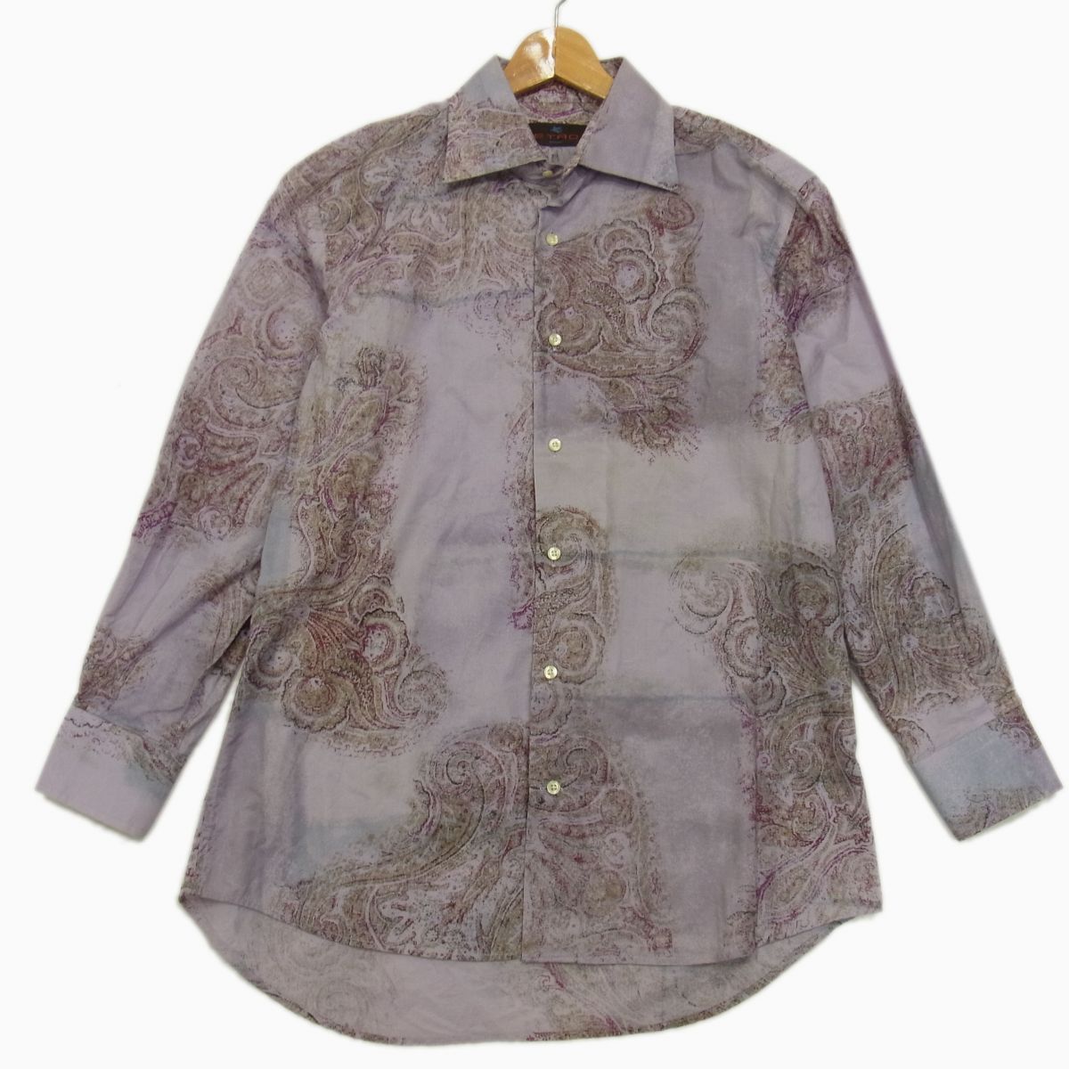 美品 定価約6万◇ETRO 長袖 ドレスシャツ ペイズリー 柄シャツ