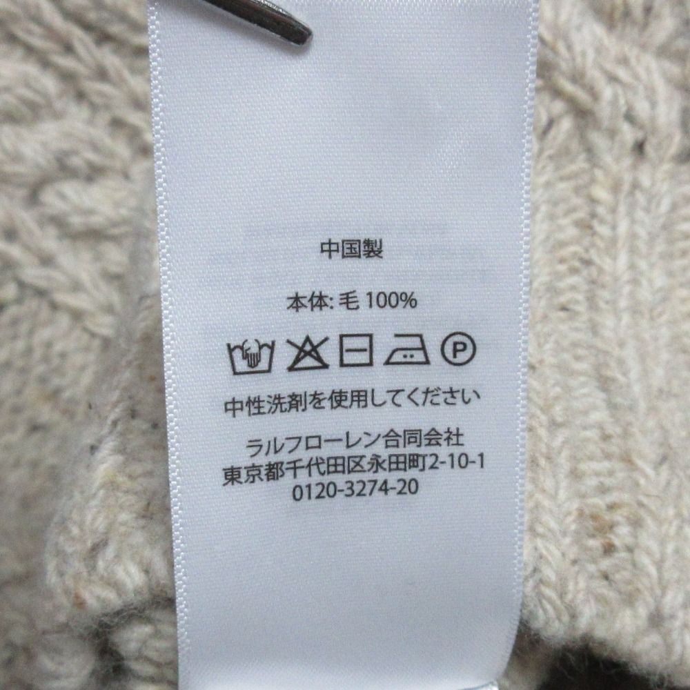 美品 POLO by RALPH LAUREN ポロラルフローレン タートルネック クロップド ケーブル アランニット プルオーバー セーター M ベージュ レディース 古着 中古 POLO RALPH LAUREN - 美品 POLO by RALPH LAUREN ポロラルフ