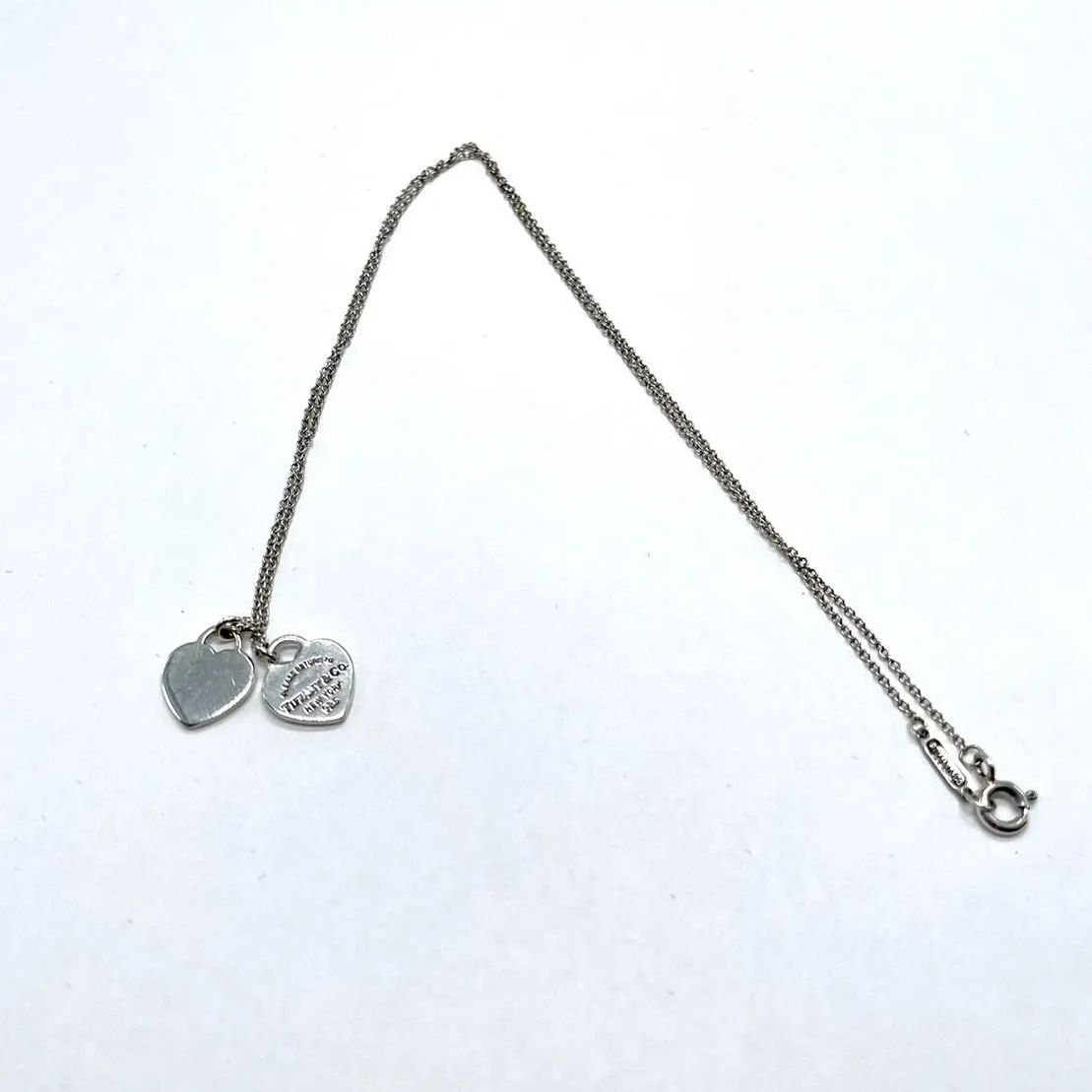 【美品】Tiffany ティファニー ダブルハート ネックレス 緑 SV925 楽天市場】TIFFANY ティファニー ダブル オープンハート