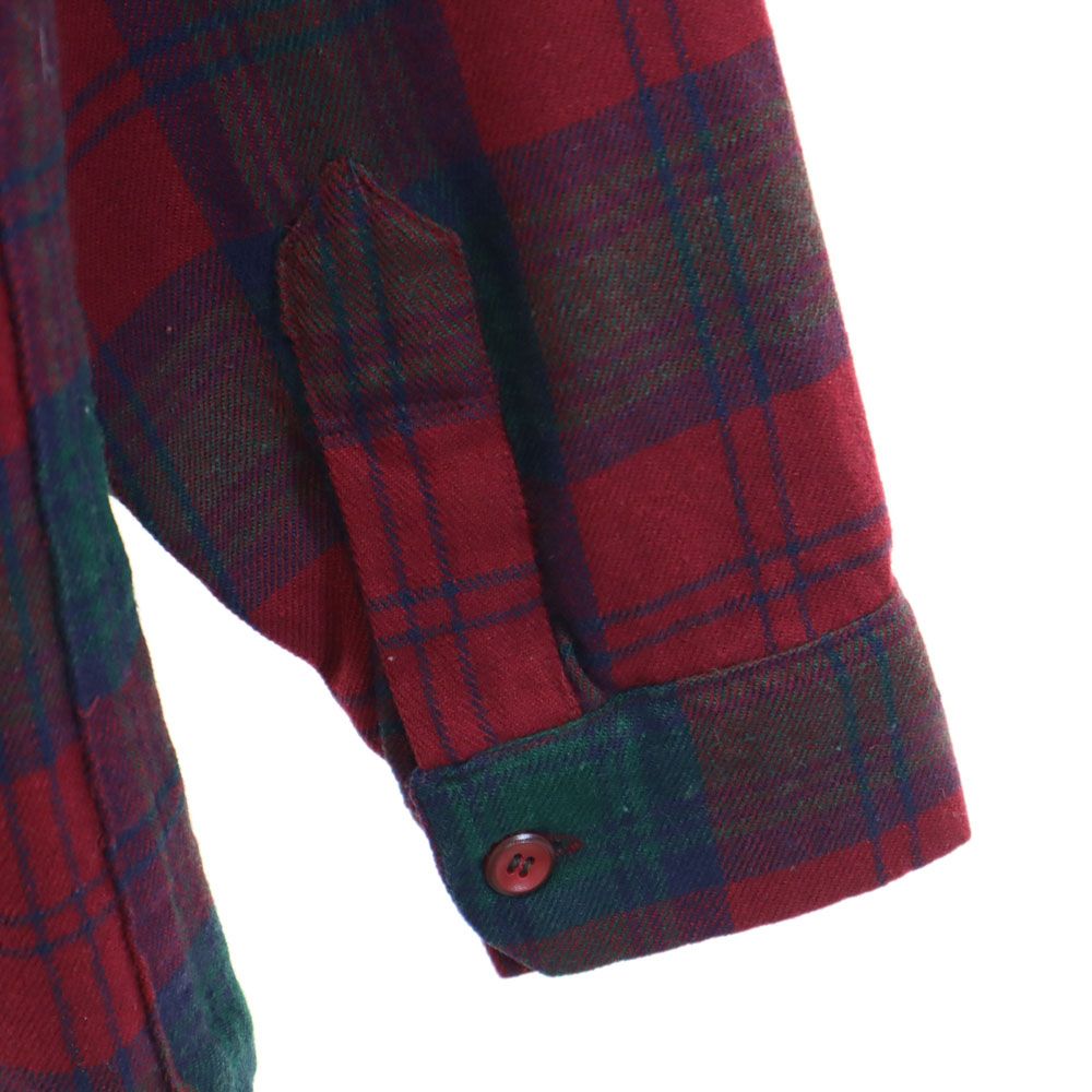 ヴィンテージ 50s 60s 開襟 チェック柄 長袖 オープンカラー