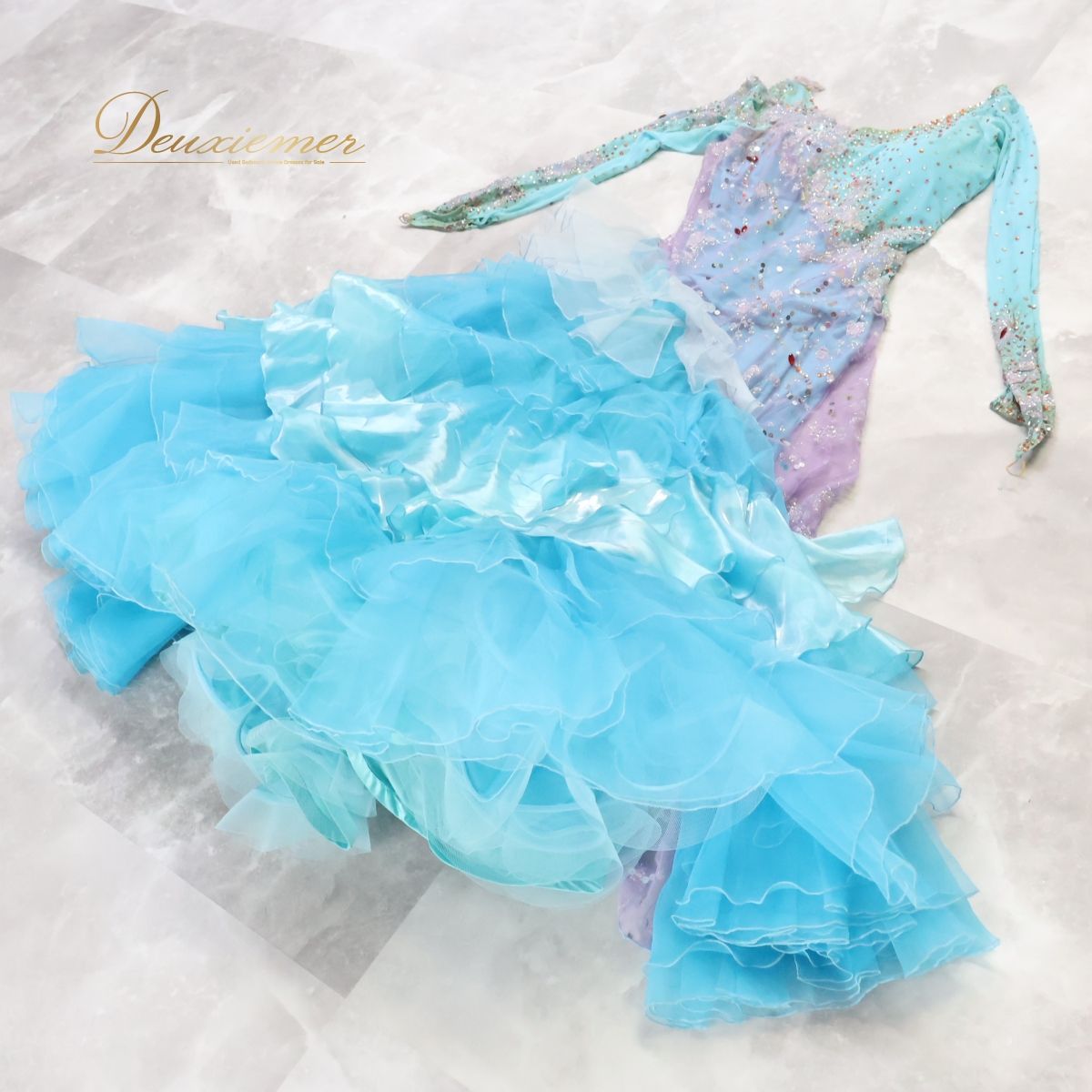 専用♡タカダンス　スタンダードドレス　デモ 競技　モダンドレス スタンダードドレス WS0633D ブラック S 社交ダンス モダン