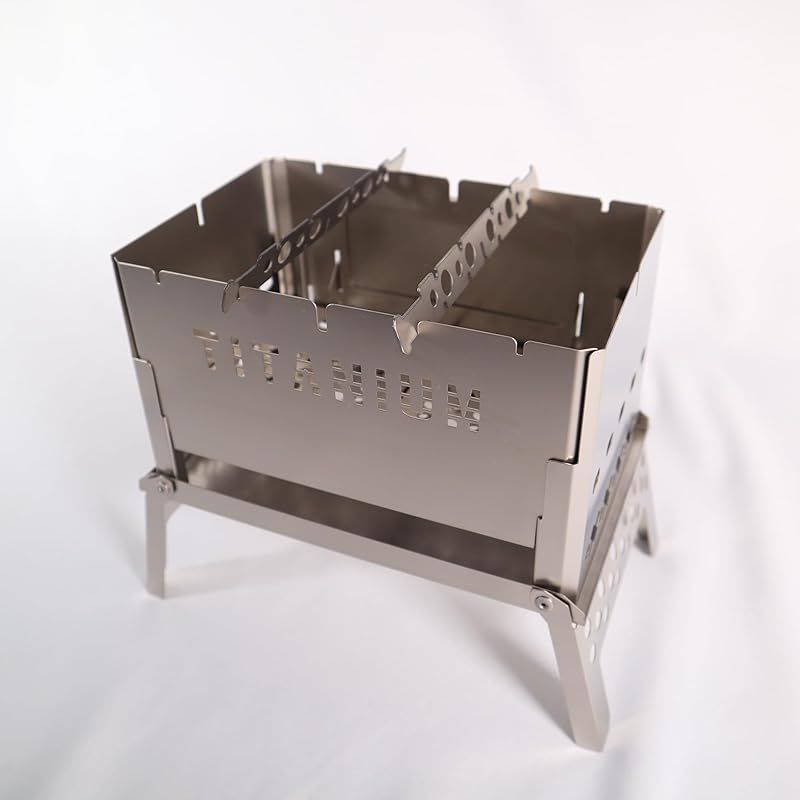 希少★美品良品★笑' sB6君　コンパクト焚き火グリルチタン製 Amazon | 笑's Mr.B-6 All Titanium コンパクト焚き火グリル