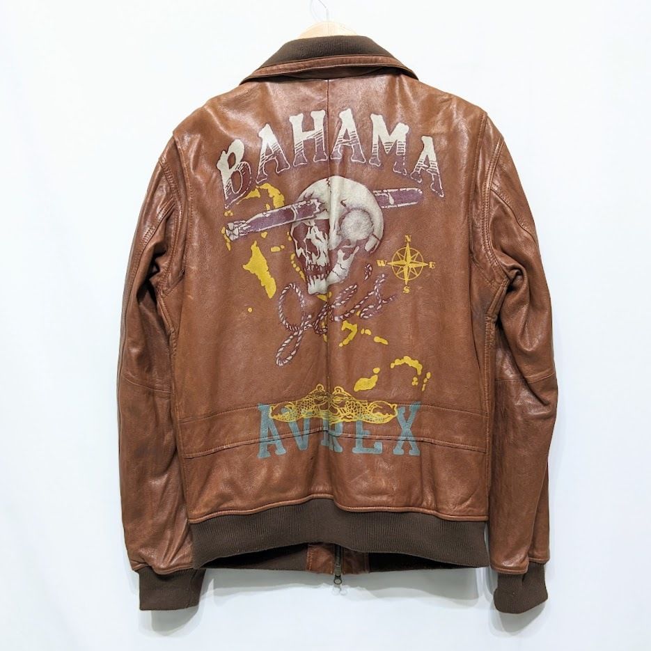 AVIREX アヴィレックス LAMB LEATHER JACKET BAHAMA ラムレザー