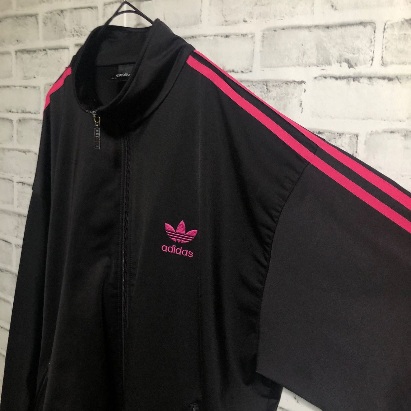 人気アイテム 希少 adidas トラックジャケット 黒 vintage トリム ...