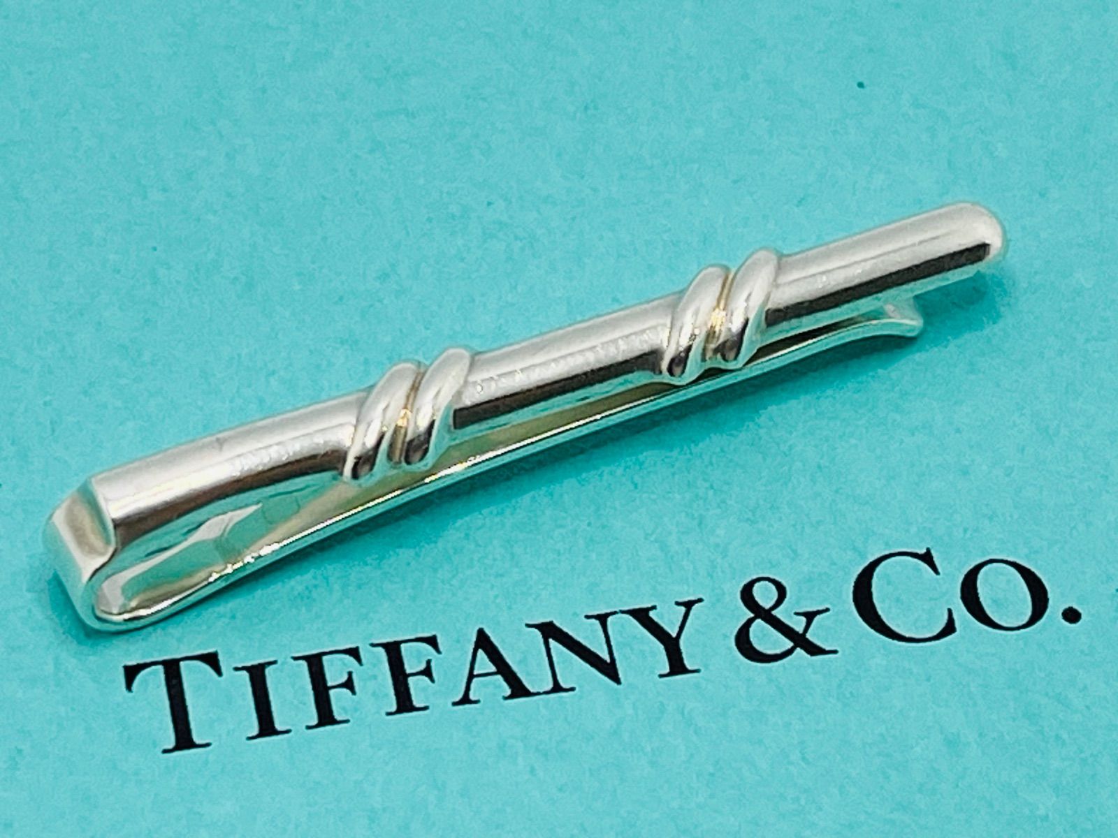 美品 TIFFANY ティファニー シグネチャー ネクタイピン シルバー TIFFANY&Co. ティファニー シグネチャー ネクタイピン 925 シルバー