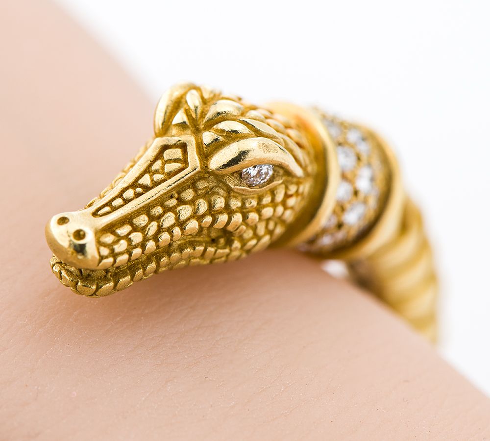 キーゼルシュタイン コード Kieselstein-Cord ワニモチーフ トル  