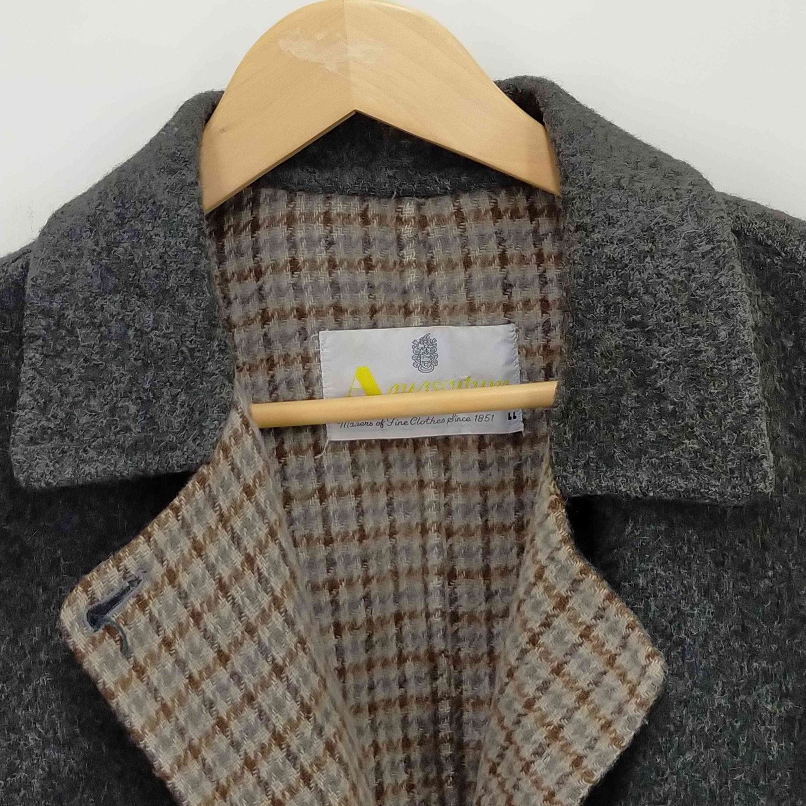 アクアスキュータム AQUASCUTUM 80s～90s ダブルウールテーラードジャケット レディース 表記無