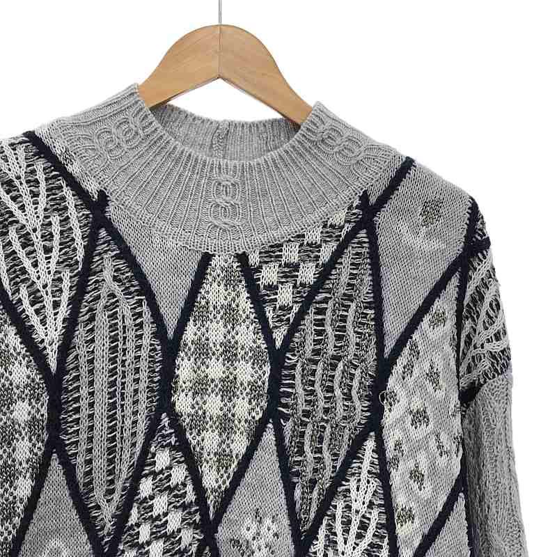 rurumu: / 縷縷夢兎るるむう | sacredness garden mix pattern knit pullover ニット | F |  アイスグレー | レディース - メルカリ