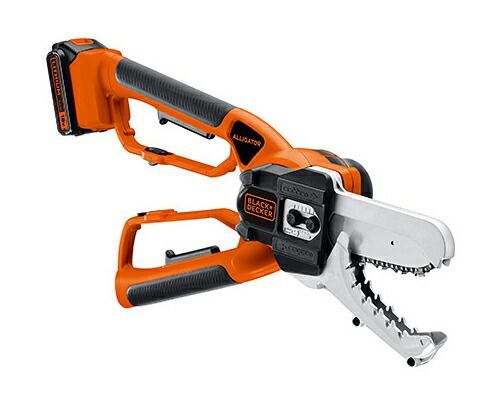 ブラック-デッカー 充電式枝切りチェーンソー LLP 18 N Vバッテリー 急速充電器付き 切断能力100 mm チェンソー 剪定鋏