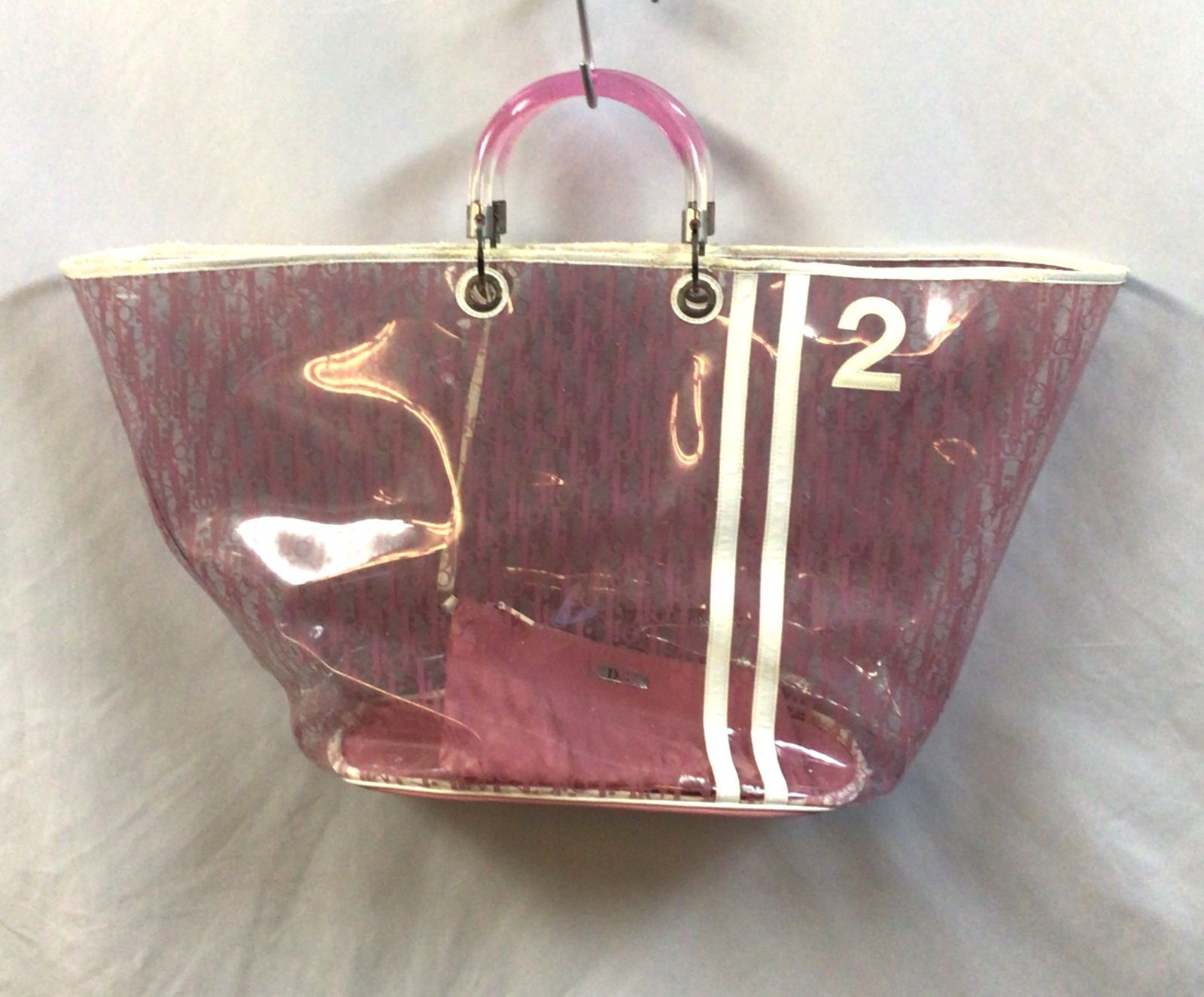 Diorディオール 新品 ピンク×クリアトロッター クリアトート Dior - Dior トロッター ピンク クリアバッグの通販 by いつも