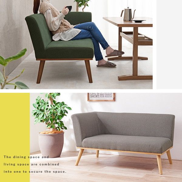 ソファー 約幅130cm 右肘付き ネイビー スチールフレーム 脚部組立式