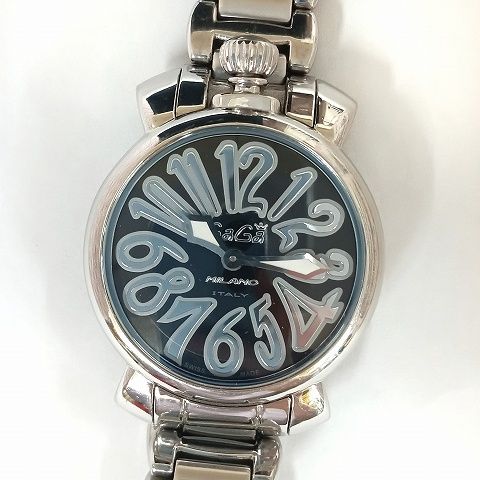 GaGa MILANO　マヌアーレ35mm ステンレス ブラック 6020.3 Amazon.co.jp: ガガミラノ GaGa MILANO マヌアーレ 35mm 6020.3