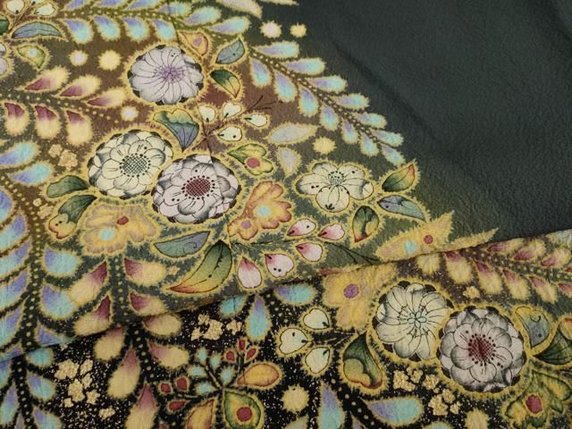 平和屋着物○越後十日町の一流染匠 桐屋・翠山工房 訪問着 辻が花 暈し  