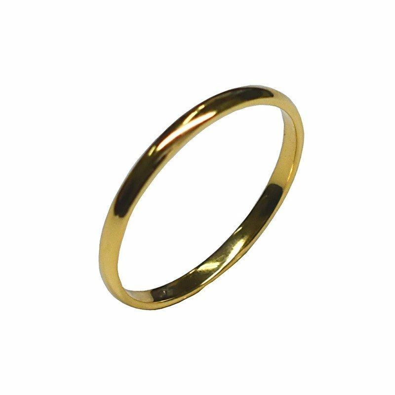 K18 18金 リング 5.1g 16号 甲丸 イニシャル入り