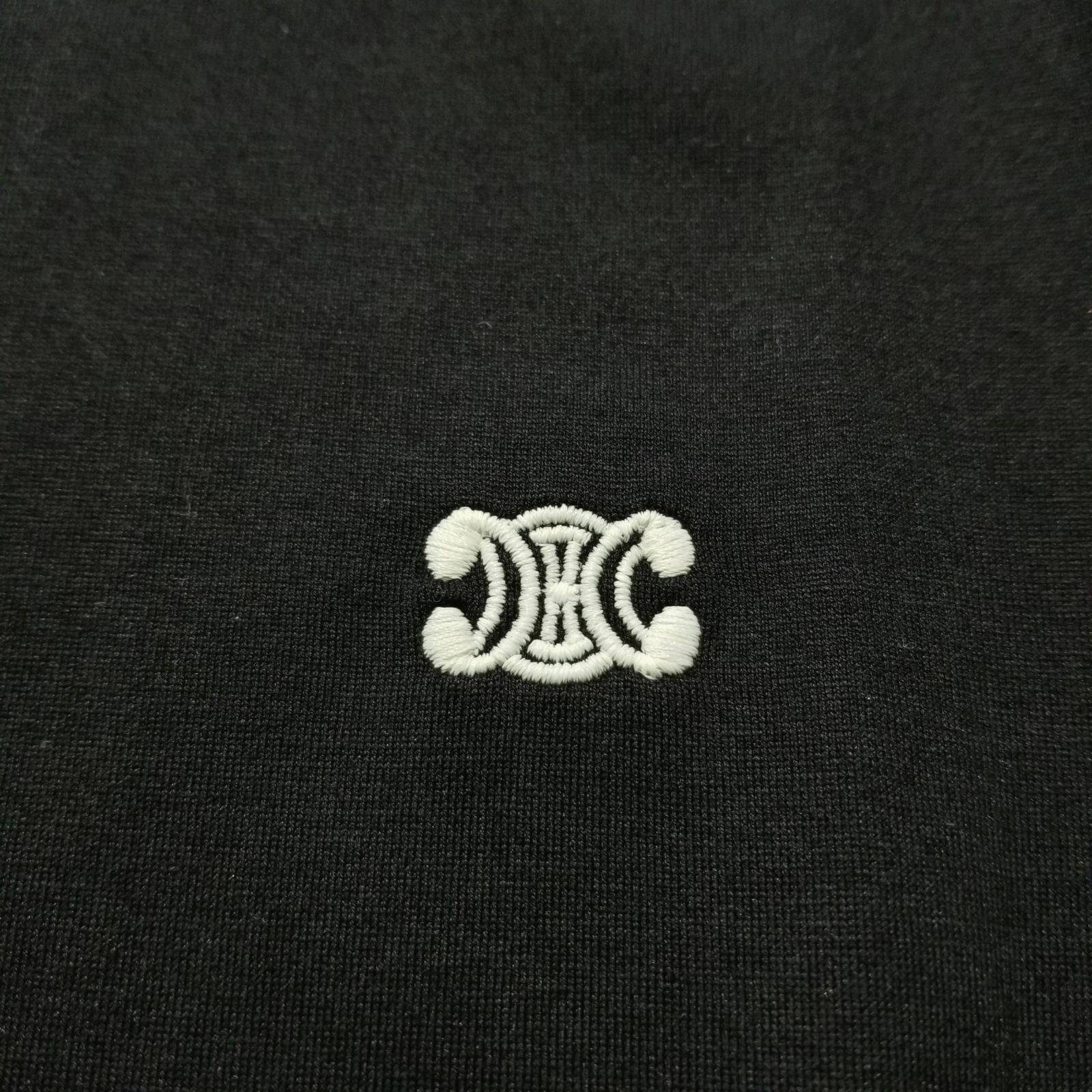 CELINE トリオンフ刺繍Tシャツ L セリーヌ コットン ロンT