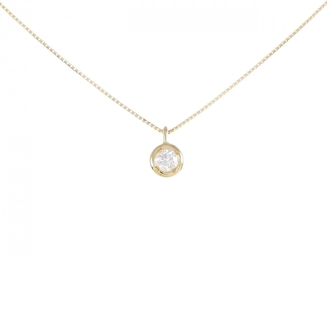 K18YG ソリティア ダイヤモンド ネックレス 0.210CT