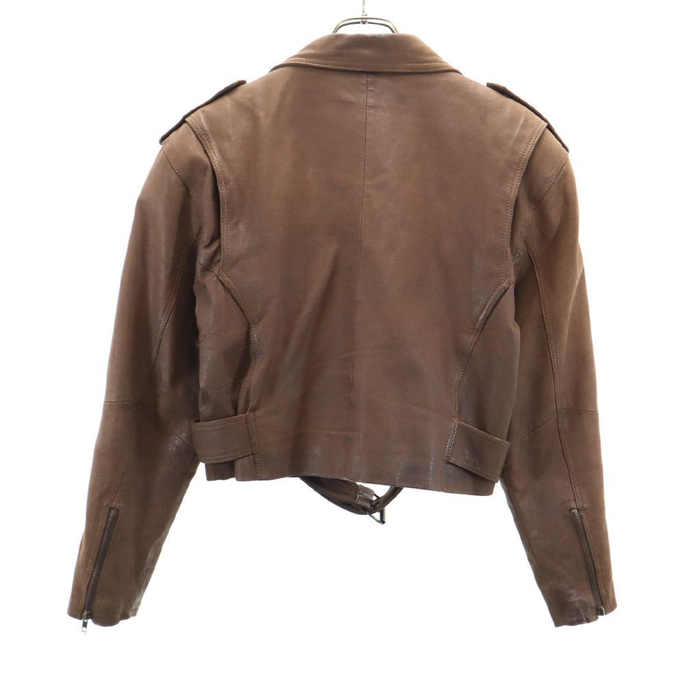 ウィルソンズ 本革 レザー ダブルライダースジャケット S ブラウン  