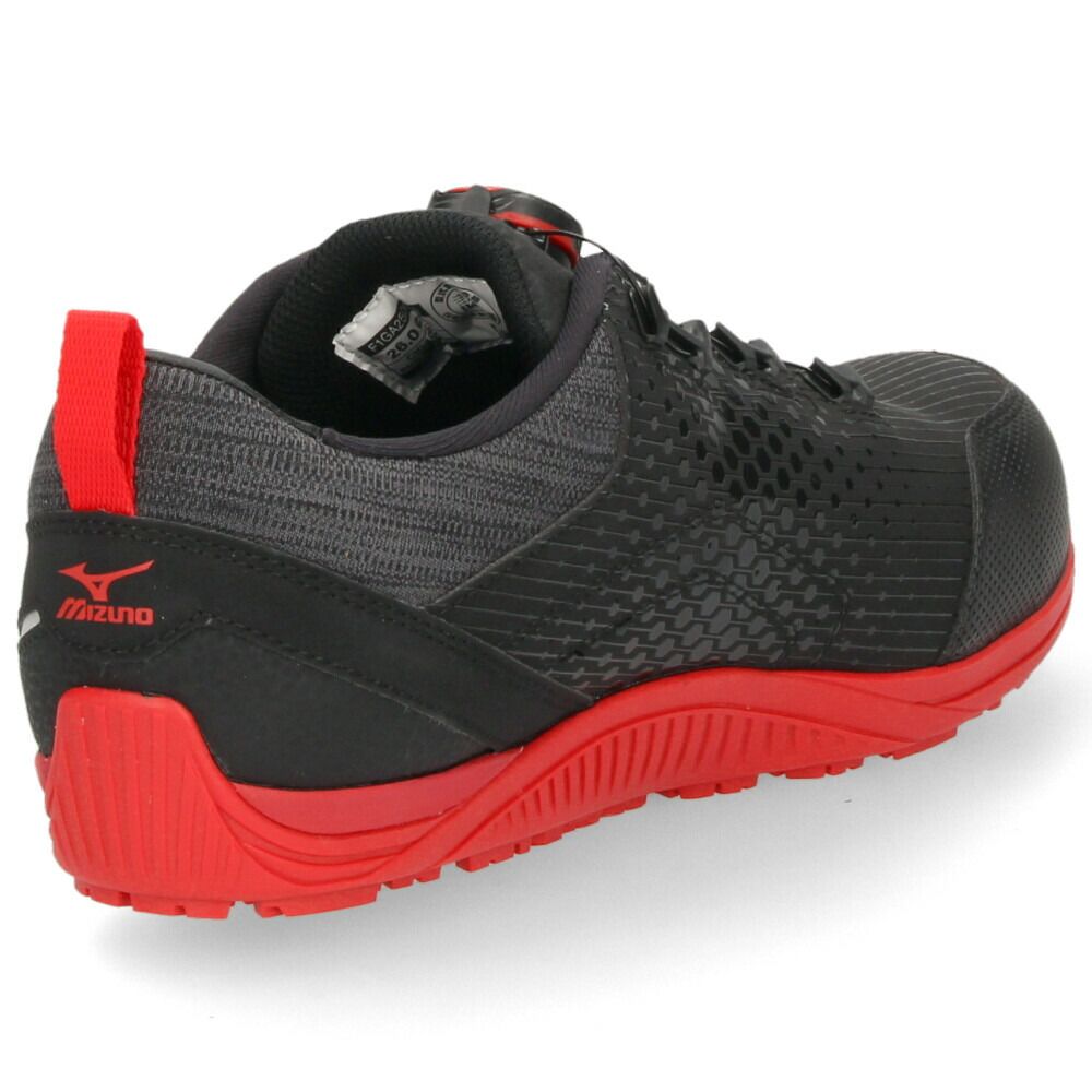 ミズノ オールマイティ ワークシューズ 29cm レッド×ホワイト TD II