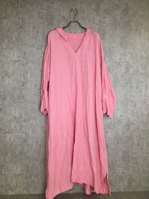 NEST ROBE ﾈｽﾄﾛｰﾌﾞ ﾜﾝﾋﾟｰｽ ｾｰﾗｰｶﾗｰ ﾘﾈﾝ ﾛﾝｸﾞ 長袖 ﾋﾟﾝｸ F 33882830