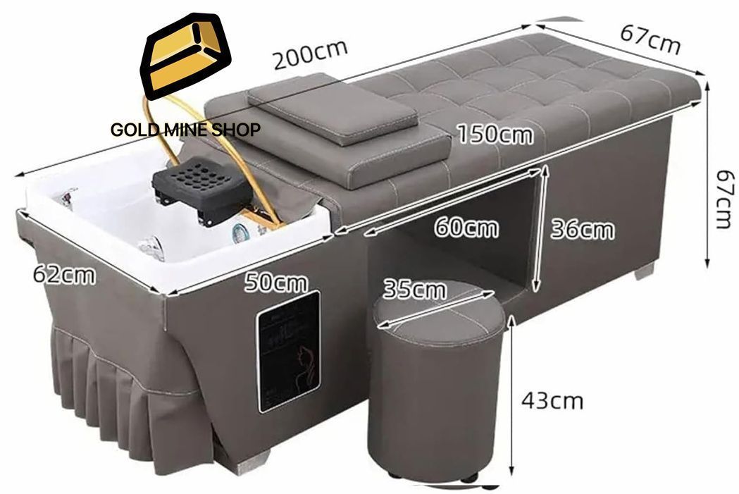 水循環付きアクリルシャンプー台 耐荷重300kg