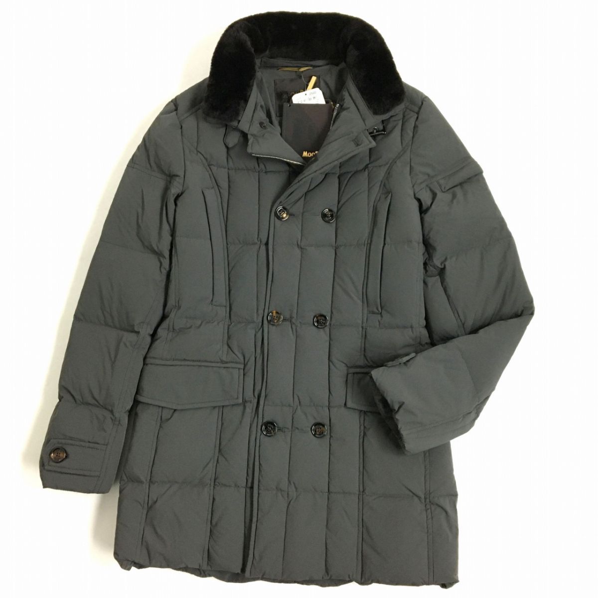 未使用品▽定価242000円 MOORER ムーレー MORRIS-KN1 ACQUA 襟ムートン