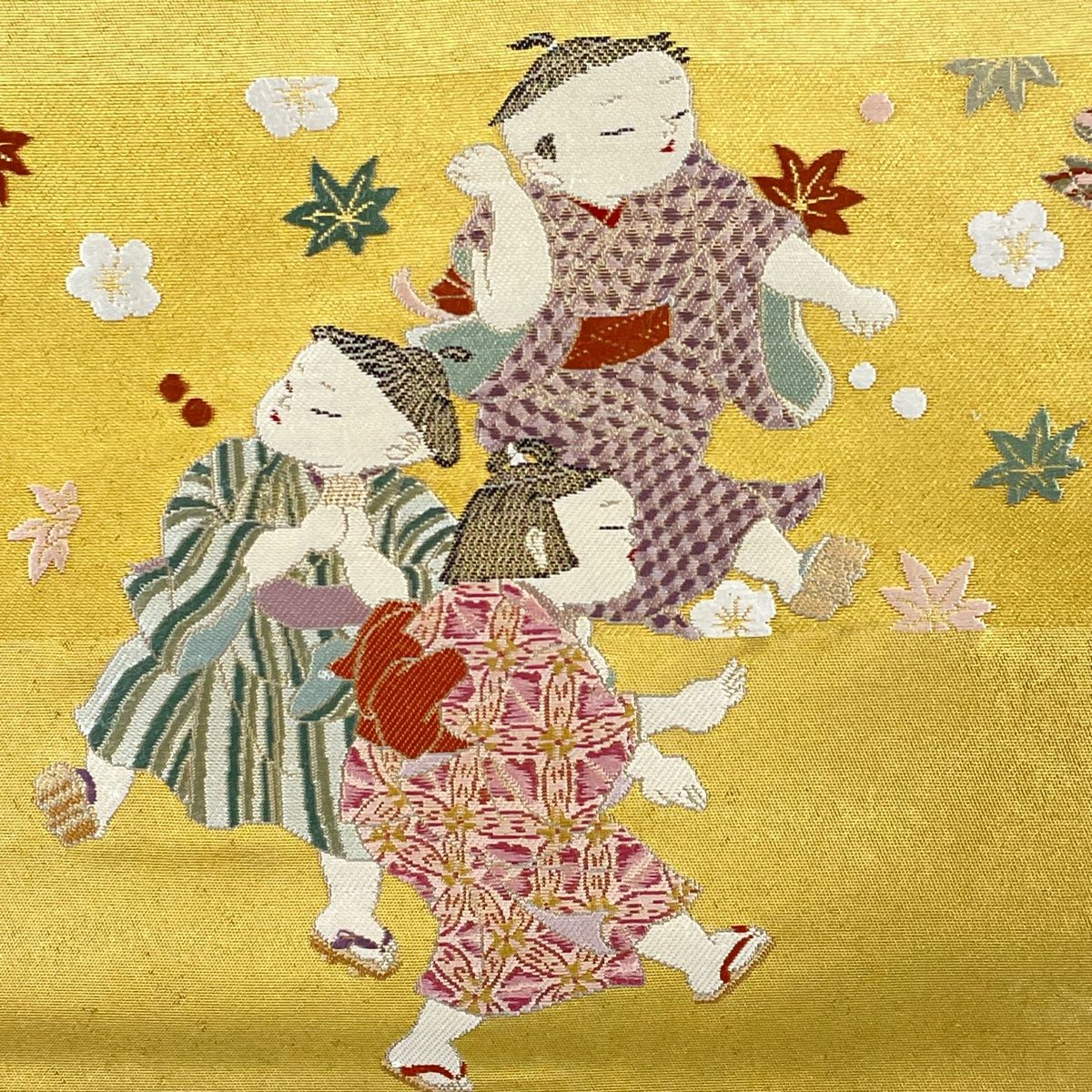 ［お太鼓柄］　袋帯　本金箔　439cm O-730 袋帯 美品 逸品 由水十久監修 落款 長嶋成織物 瀞金錦 関西