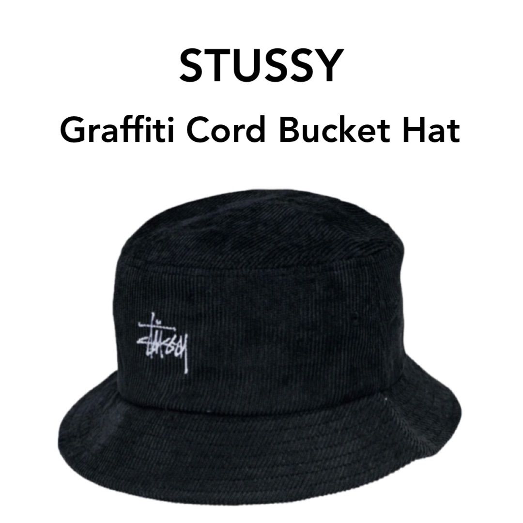 STUSSY GRAFFITI CORD BUCKET HAT （451495） - ハット