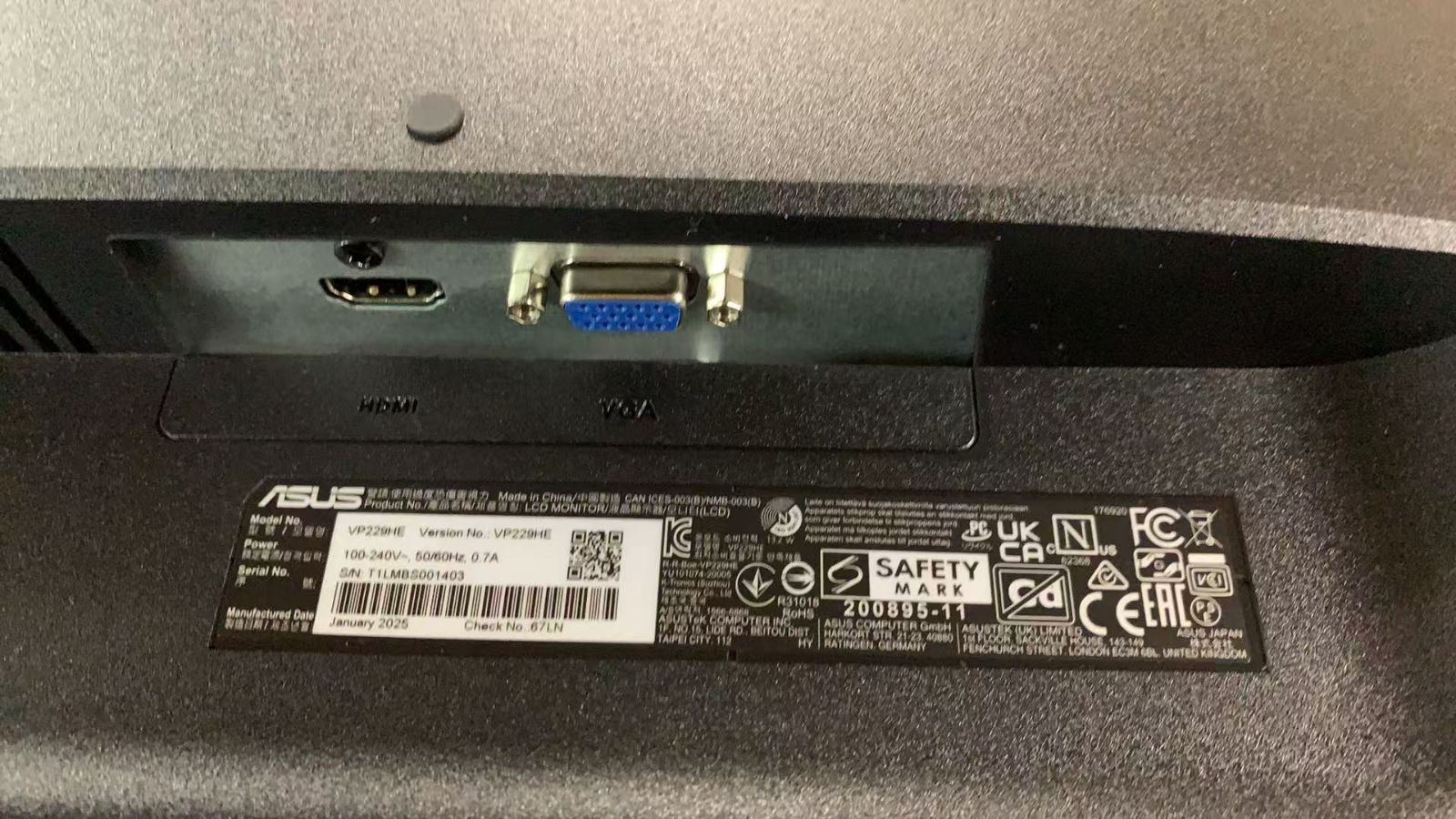 エイスース PCモニター