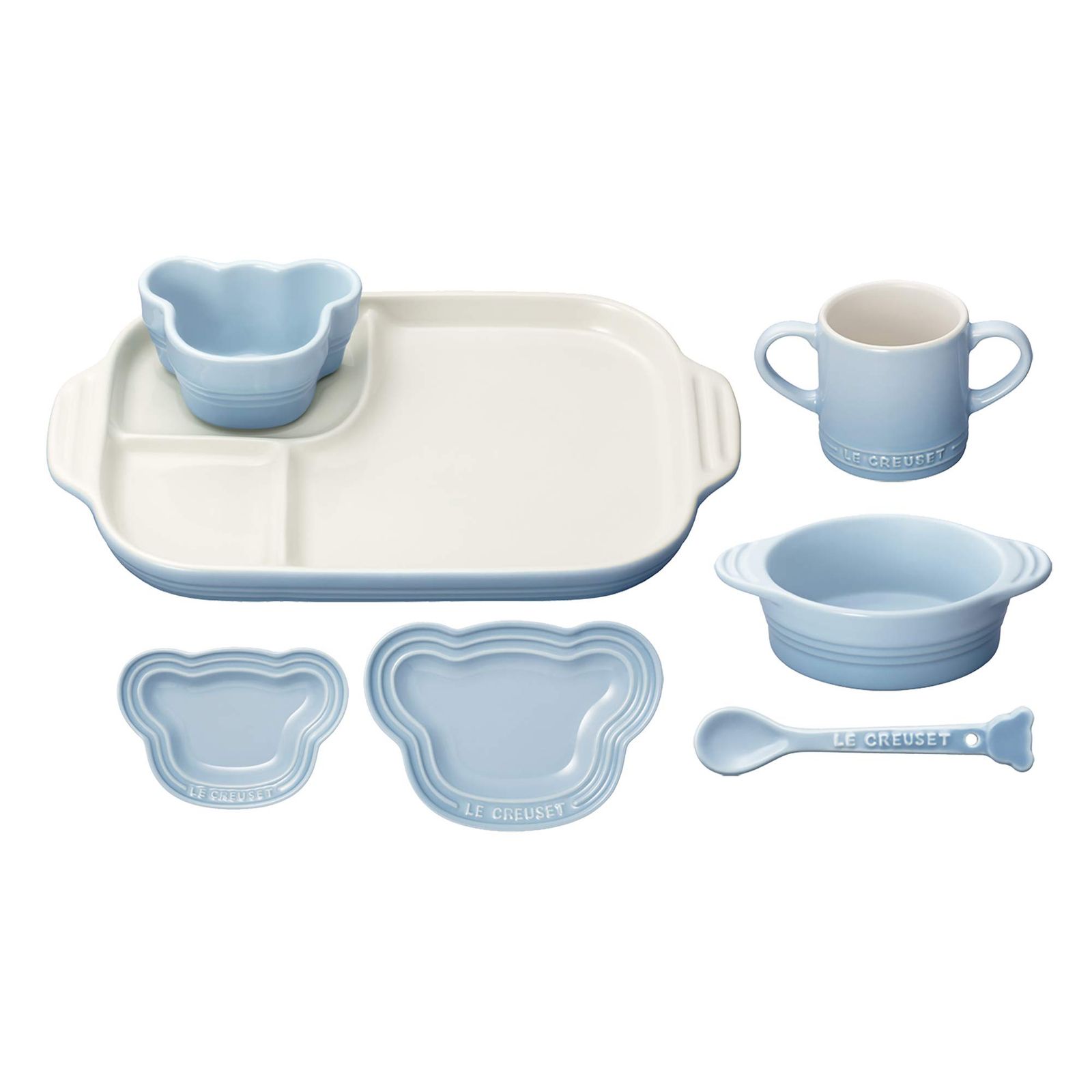 ル クルーゼ Le Creuset 食器セット子ども ベビー テーブルウェア セット コースタルブルー 耐熱 耐冷 電子レンジ オーブン 対応 出産祝い お食い初め 男の子 ギフト 日本正規販売品 コースタルブルー テーブルウェアセット