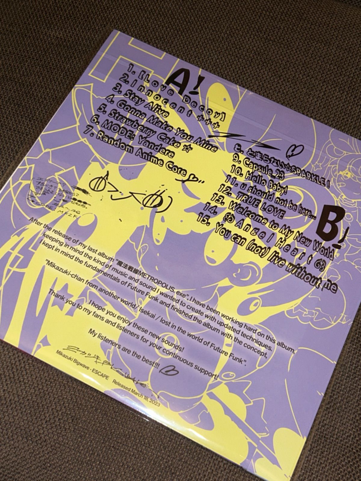 ESCAPE - Album ミカヅキBIGWAVE レコード a1107905733_10.jpg