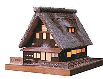 中古】【非常に良い】ウッディジョー 灯1 雪の合掌造り 木製模型