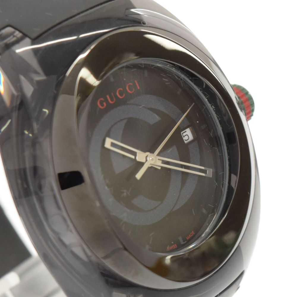 GUCCI (グッチ) SYNC 137.1 シンクラバーベルト ウォッチ 腕時計