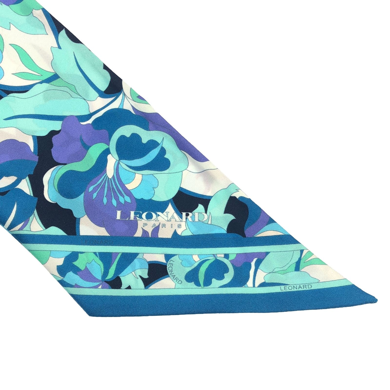 美品LEONARD レオナール　シルク100% 長袖　ストール付き　XL レオナール LEONARD ストール(ショール) - ウール×シルク LEONARD