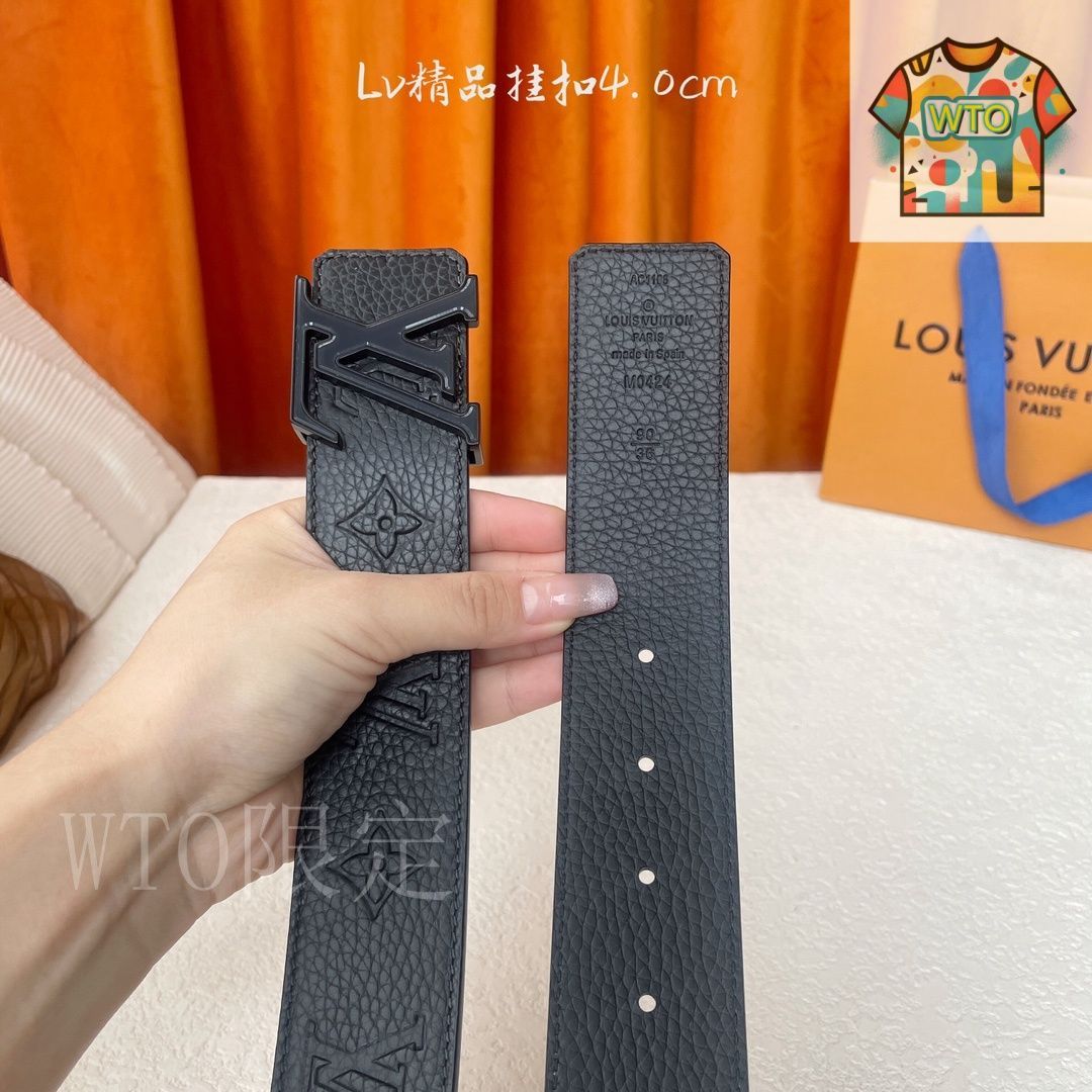 Louis Vuitton レザー ベルト LOUIS VUITTON ベルト プレシャス16MM レザー ブラック M8442U
