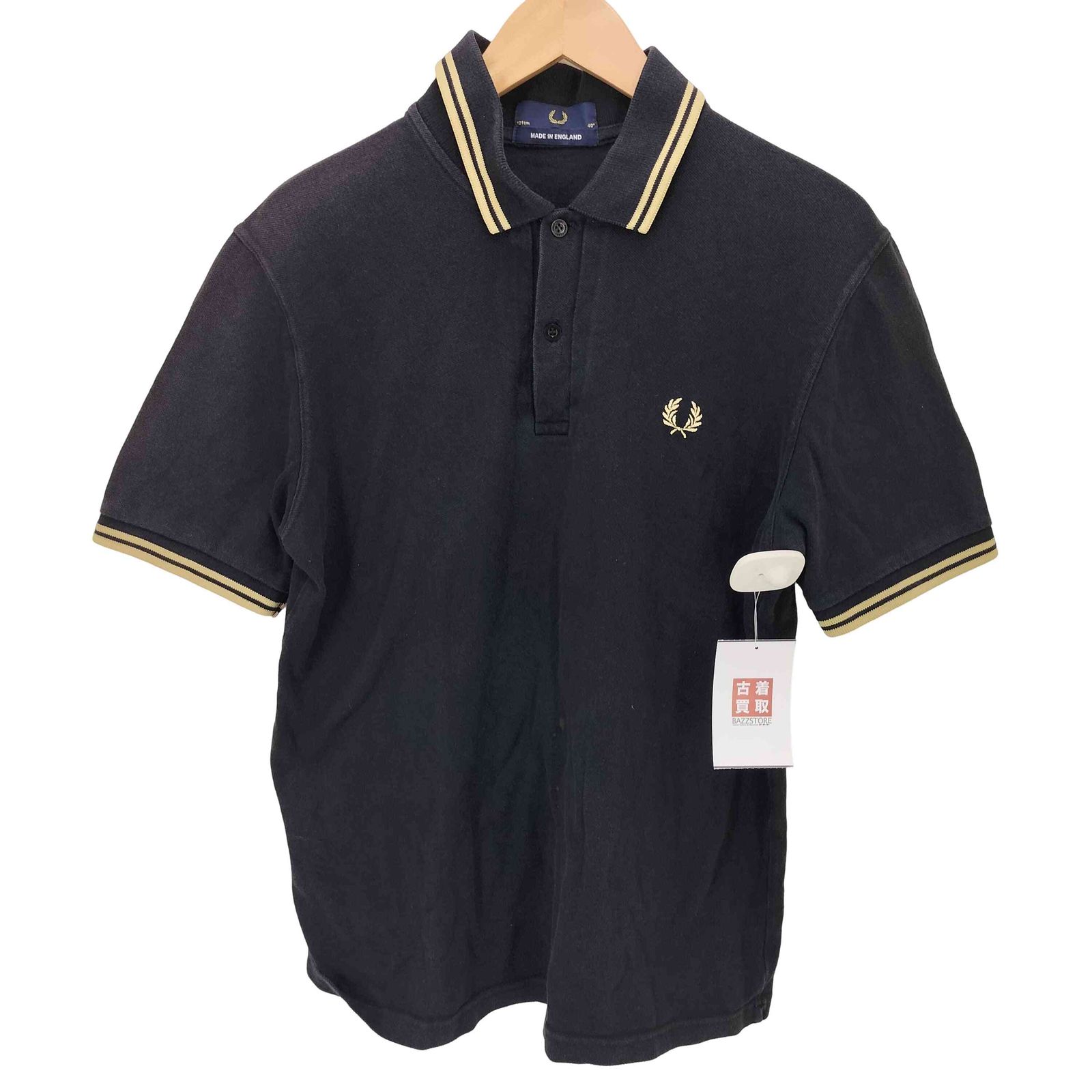 フレッドペリー FRED PERRY 英国製 ロゴ 刺繍 S/S ポロシャツ