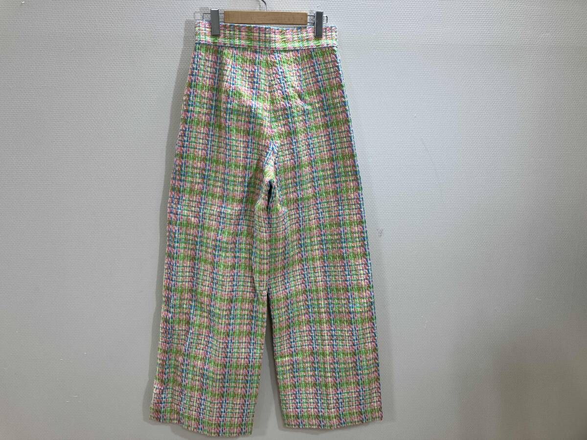 LOU LOU WILOUGHBY ツィードワイドパンツ ネオンツィードワイドパンツ ワイドパンツ 2