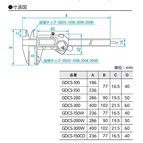 150mm_GDCS-150CD 新潟精機 SK デジタルノギス 150mm GDCS-150CD