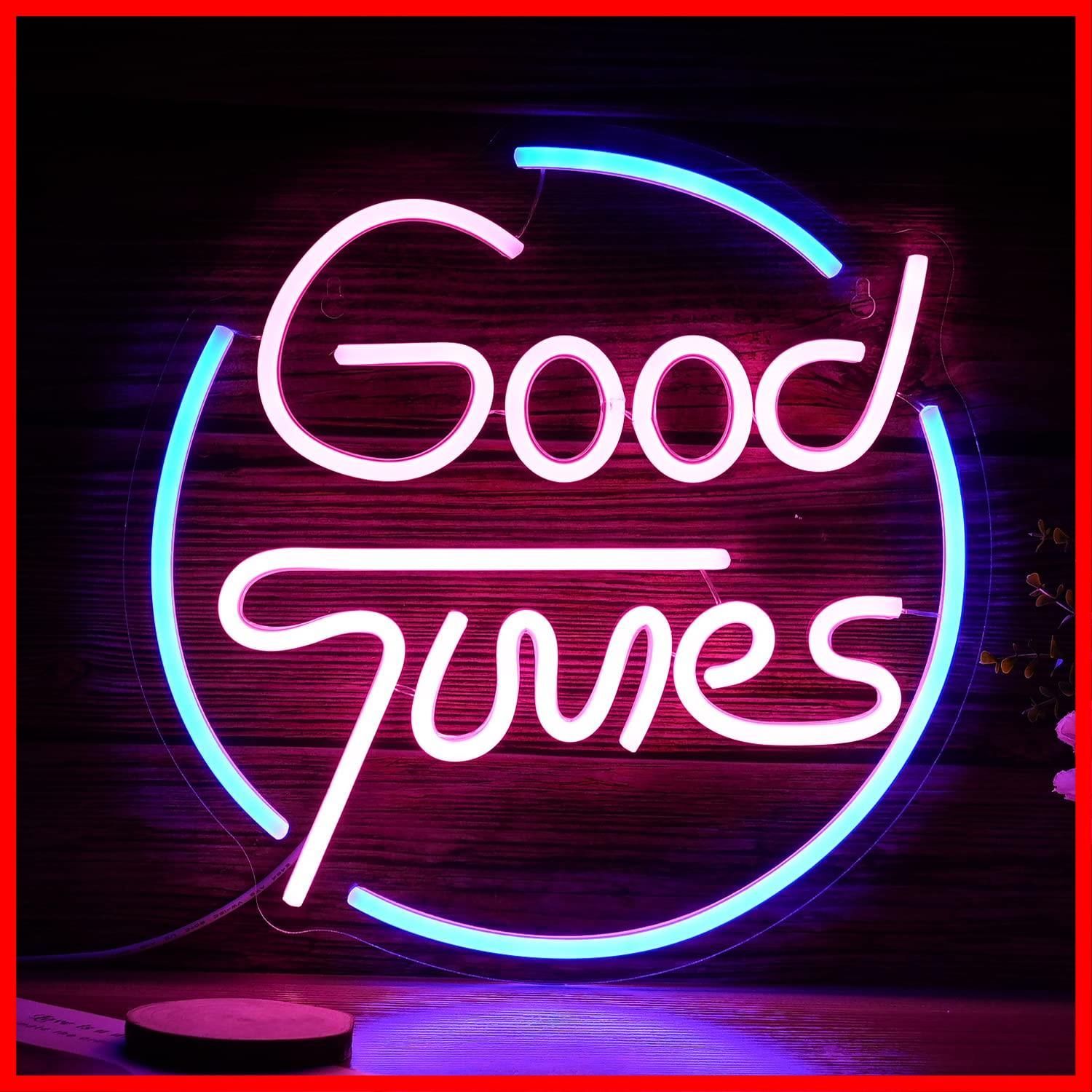 ☆送料無料☆】Good Times ネオンサイン 壁用ネオンライト 調光可能 