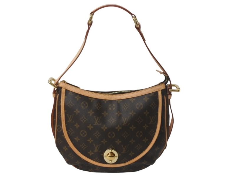 極美品 LOUIS VUITTON ルイヴィトン ショルダーバッグ M40075 トゥラムGM モノグラム ブラウン ゴールド金具 中古 4c068313