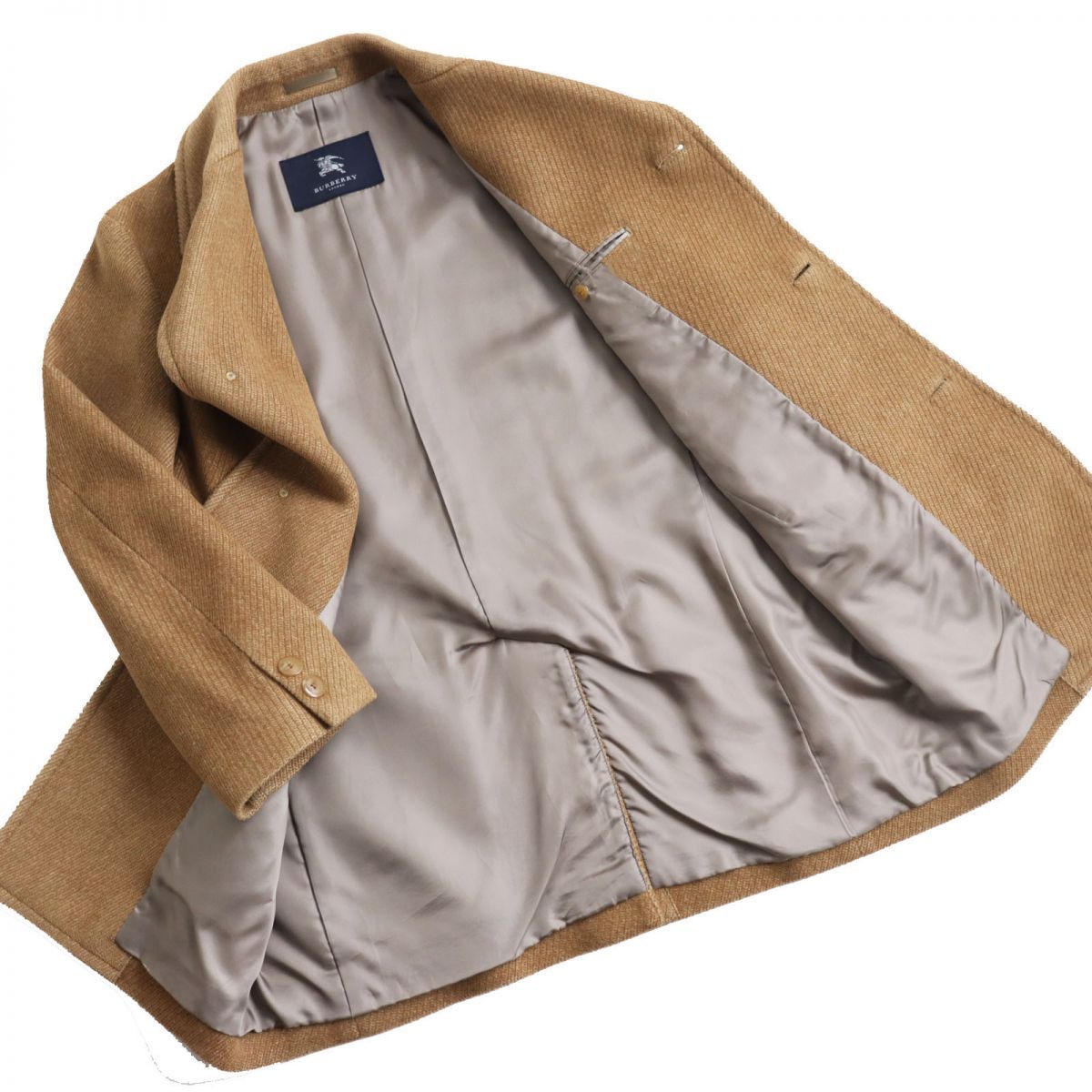 極美品○BURBERRY LONDON バーバリーロンドン アンゴラ混 ロゴボタン
