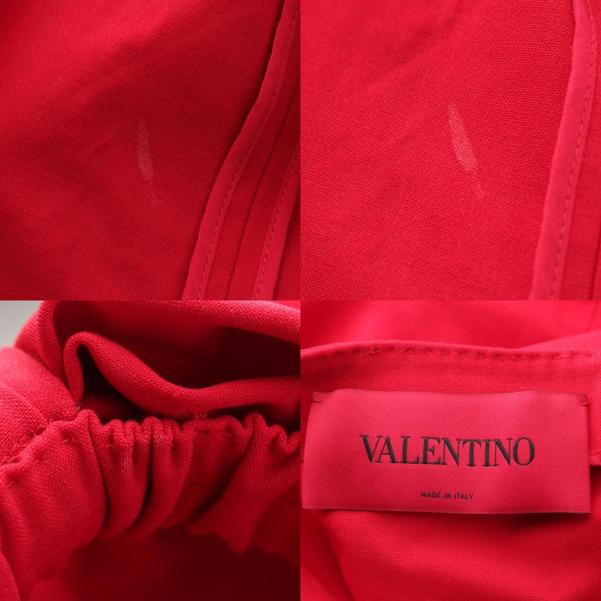 ヴァレンティノ ウール ショルダーリボン ボウデザイン ノースリーブ  