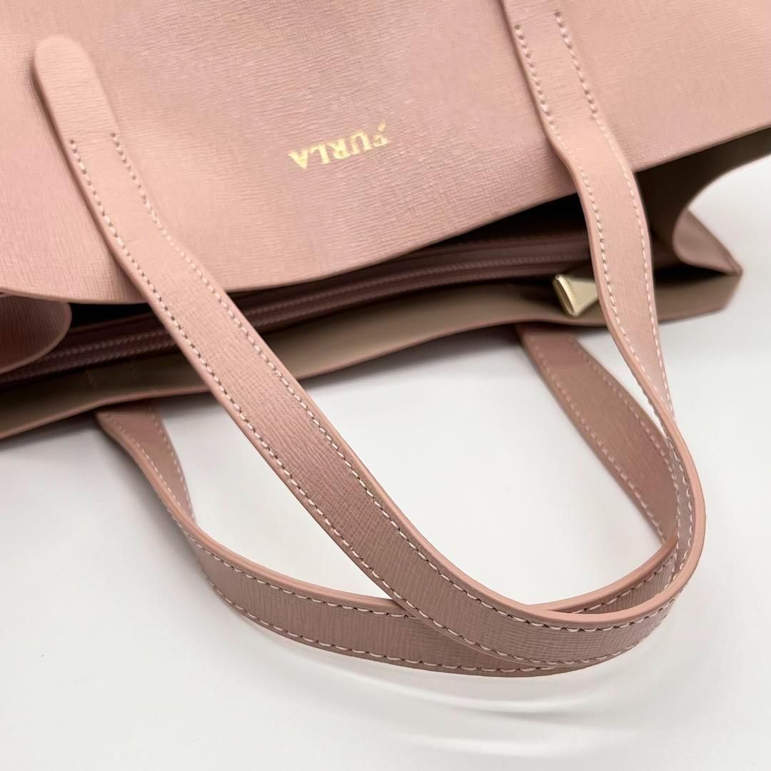 極美品】FURLA サリー ハンドバッグ トートバッグ 手提げ ピンク