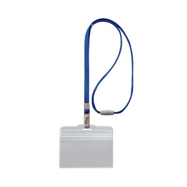 まとめ ライオン事務器 つりさげチャック式名札ヨコ型 ソフトタイプ 平ひも グリーン N-77CR 1個 ×30セット