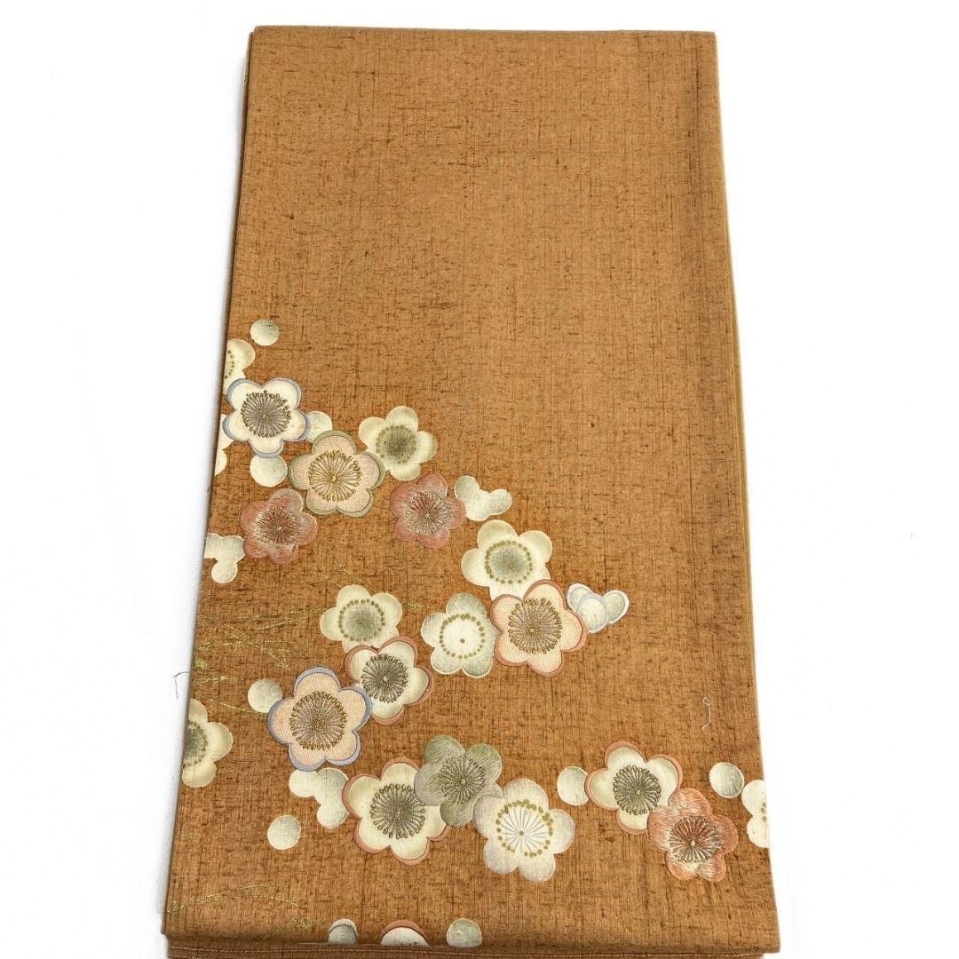 袋帯　結城紬　刺繍　金彩　梅花模様　松竹梅　着物　043a p 袋帯 結城紬 刺繍 金彩 梅花模様 松竹梅 着物 043a p - メルカリ