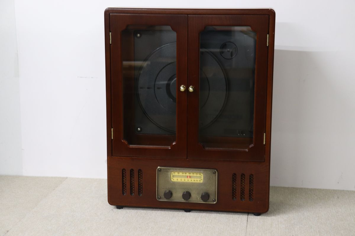 Apice アピス ATQ240 Wooden Record Player 木製レコ－ドプレイヤ－ 6100