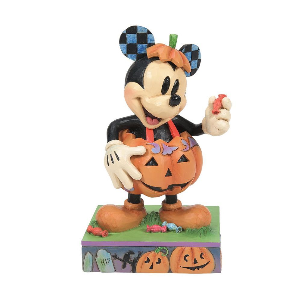 ディズニー ミッキー パンプキン ミニー ブラックキャット セット ハロウィン 飾り フィギュア ジムショア Mickey Pumpkin Costume Minnie Black Cat Costume JIM SHORE 正規輸入品 置物 インテリア