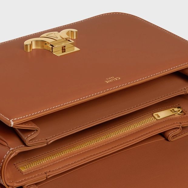 【CELINE】クラシックトリオンフバッグ タン CELINE クラシック トリオンフバッグ キャンバス & カーフスキン